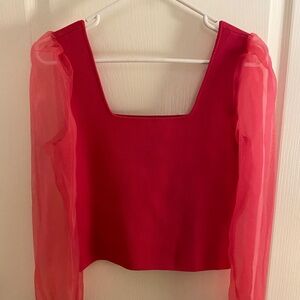 See-through Sleeve Sweater
